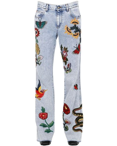 gucci patch jeans|Gucci female jeans.